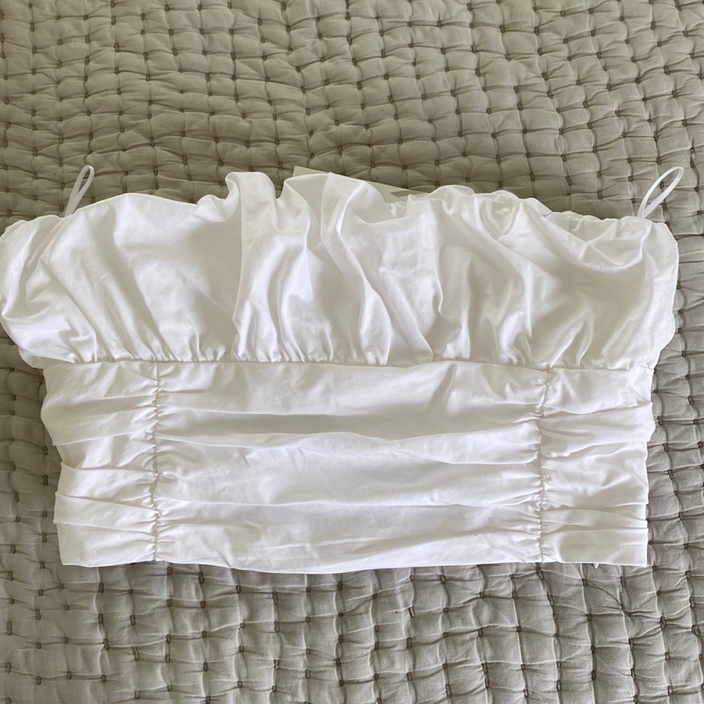 ZARA white strapless top